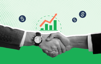 Handshake symbolizing business partnership