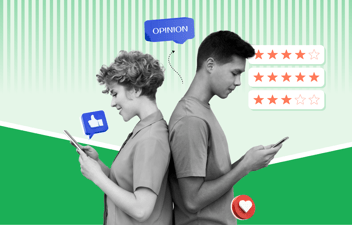 Customers engaging with a brand online