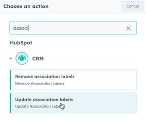 Association Labels