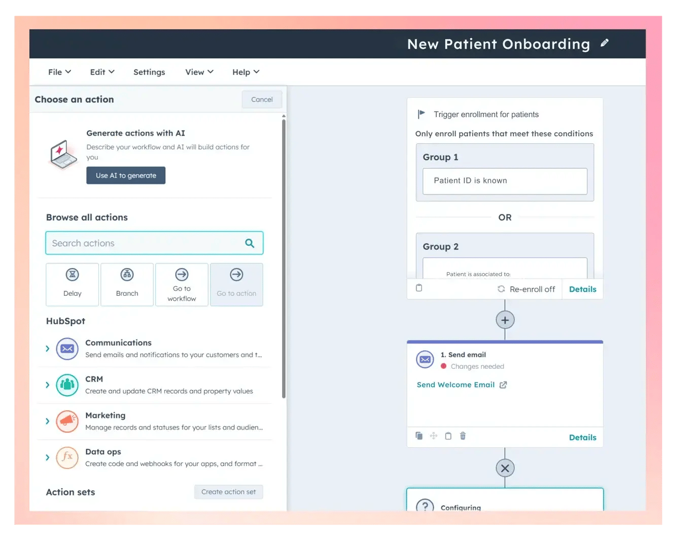 Simplify patient onboarding