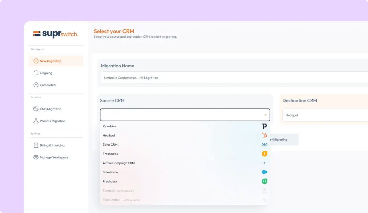 Migrate your clients to Hubspot&nbsp;